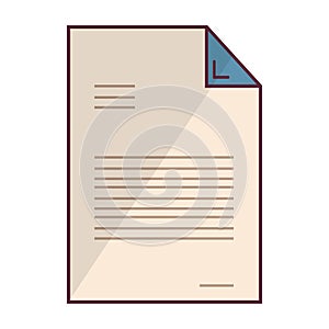office document. Vector illustration decorative design