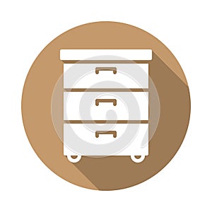 Office documents cabinet flat icon
