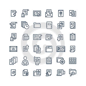 Office documents icon set