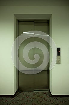 Office elevator with doors