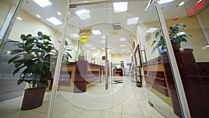 Office entrance area of bank