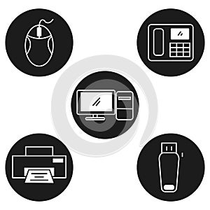 office equipment icon images vektor
