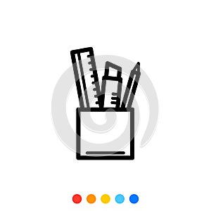 Office equipment icon,Stationery icon,Vector and Illustration