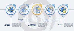 Office ergonomics advices vector infographic template