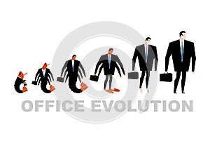 Office Evolution. Office plankton turns into boss.