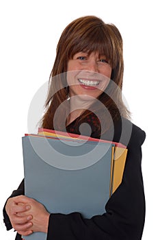 Office executive with files