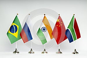 Oficina banderas de países sobre el la luz. cima de brasil,, sur 