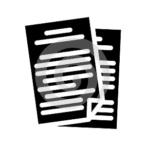 office folder glyph icon vector illustration