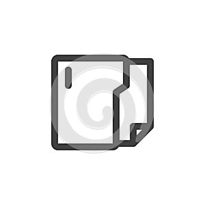 Office folder line icon