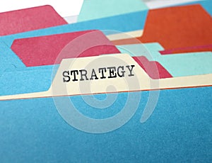 office folder with strategy plan