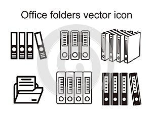 Office folders, Binders vector icon