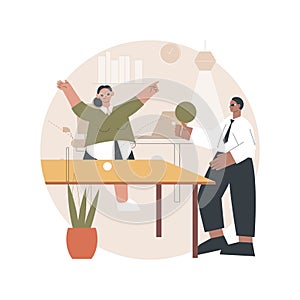 Office fun abstract concept vector illustration.