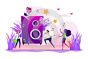 Office fun concept vector illustration