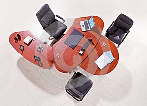 Office furniture top view