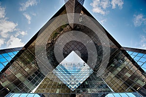 Office glass building in abstract