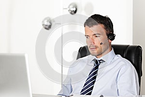 Office headset man