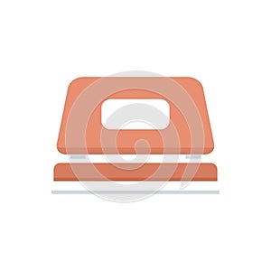 Office hole puncher icon flat isolated vector