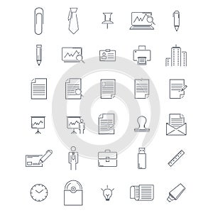 office icon set. Vector illustration decorative design