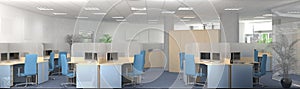 Office, interior visualization, 3D illustration