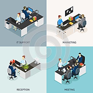 Office Isometric Icon Set