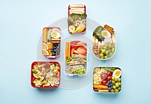 Office lunchbox with healthy meal