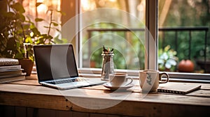 office macbook on table