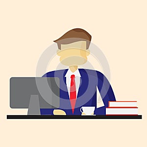 Office man character vector design