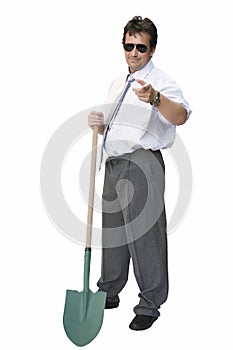 Office man hard work