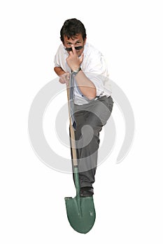 Office man hard work