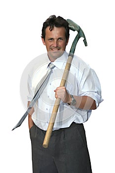 Office man hard work