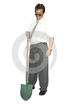 Office man hard work