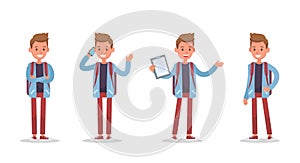 Office man worker character vector design. no19