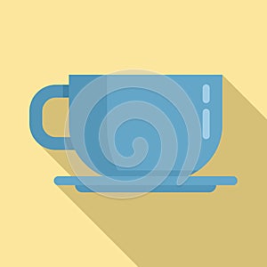 Office manager coffee cup icon, flat style
