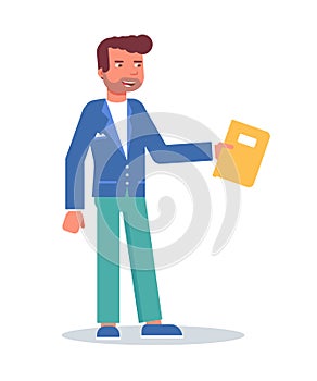 Office manager flat vector character