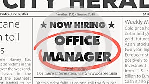 Office manager - job offer