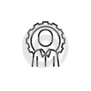 Office manager line icon