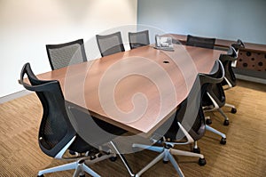 Office Meeting Room Long Table And Chairs photo