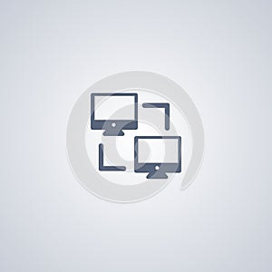 Office network, computer networking, vector best flat icon