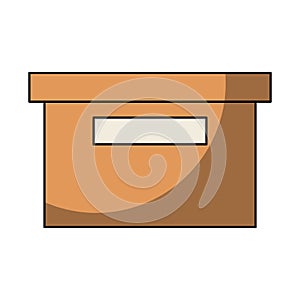 office packing box isolated icon