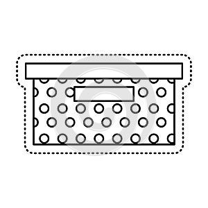 office packing box isolated icon