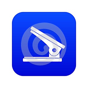 Office paper hole puncher icon digital blue