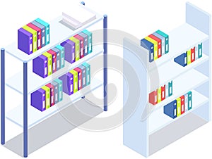 Office paperwork, document and file folders. Filing cabinet illustration, file archive storage box