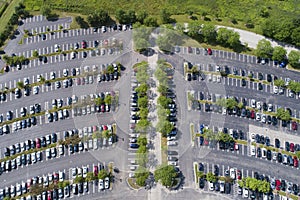 Office Parking Lot Aerial