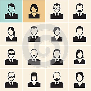 Office people icons set.