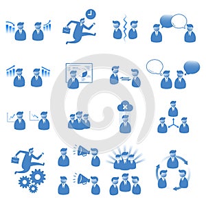 Office people icons set