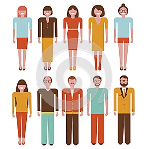 Office peoples set Vector illustrations