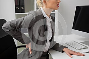 Office person having back pain