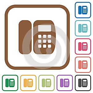 Office phone simple icons