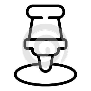 Office pin icon outline vector. Business computer