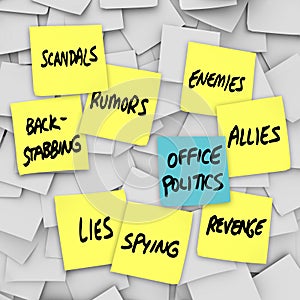 Office Politics Scandal Rumors Lies Gossip - Sticky Notes